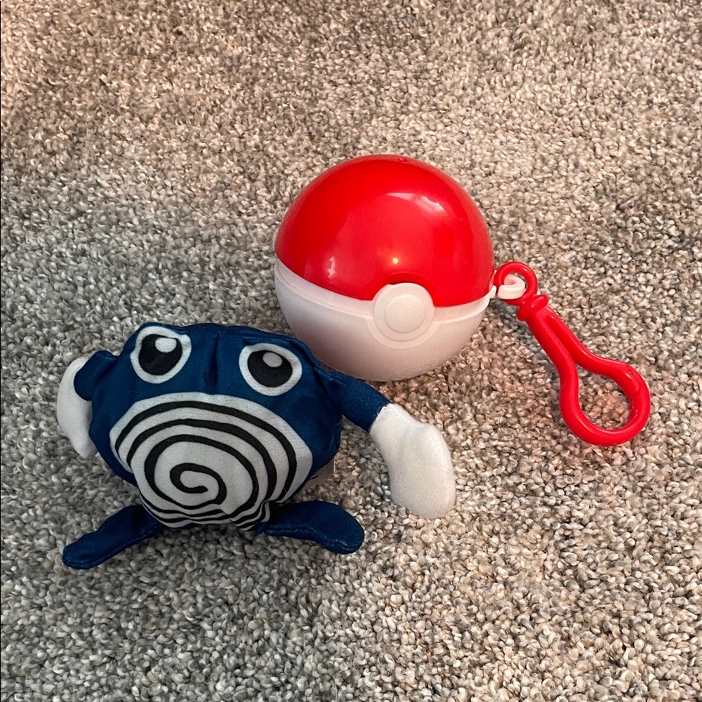 1999 Burger King Pokeball with Polywhirl Toy